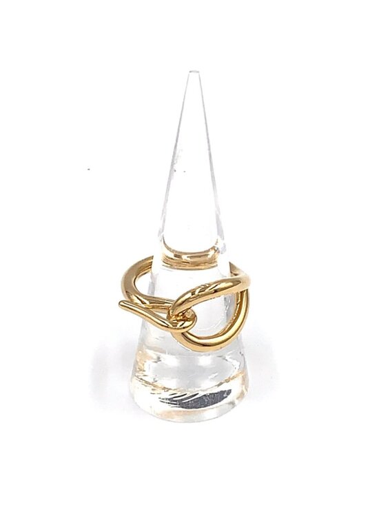 HERMES - Jumbo Scarf Ring - Gold - Metal Accessories – MOOD Hermes Jumbo Scarf Ring Metal Gold